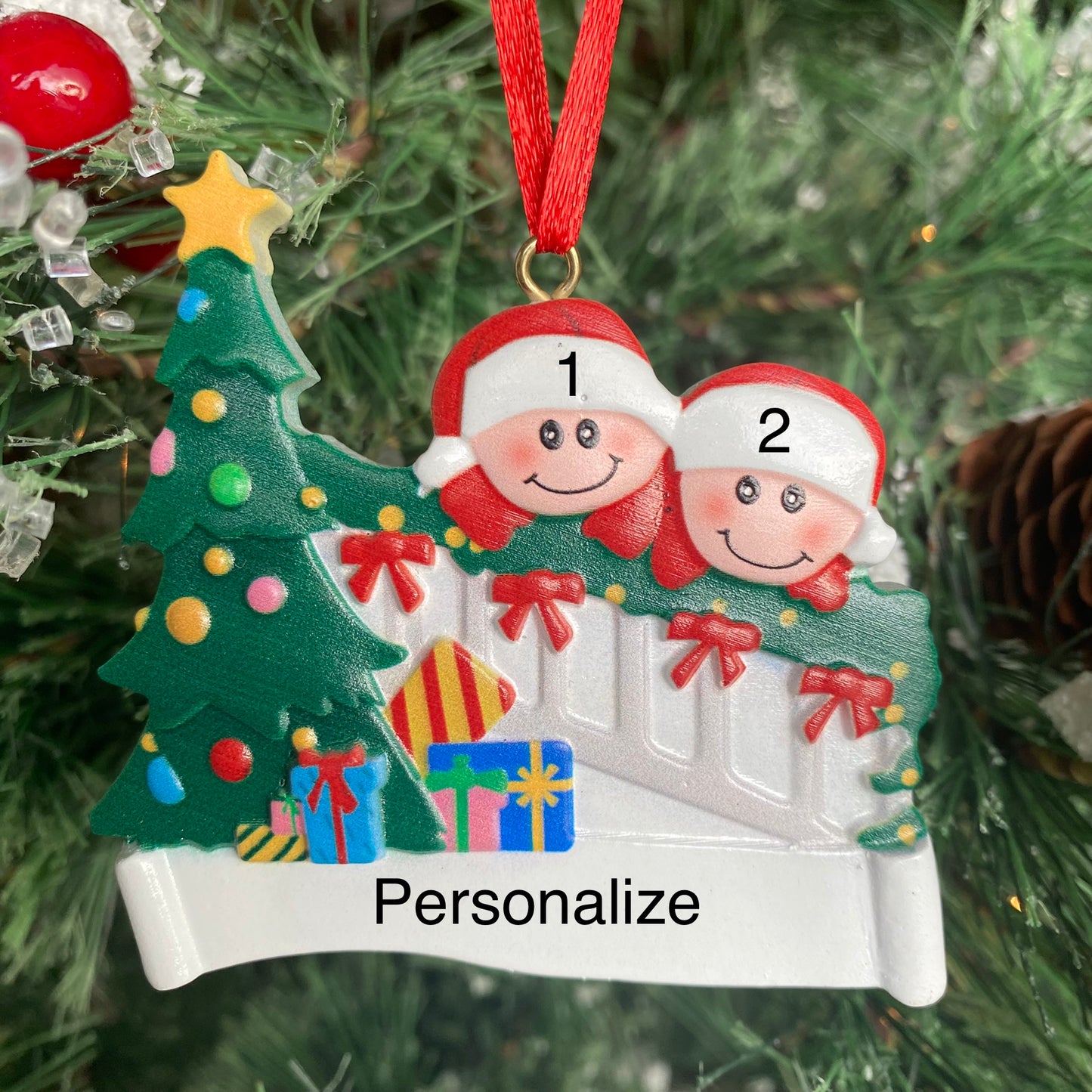 Staircase Family Christmas Ornament (Clearance)