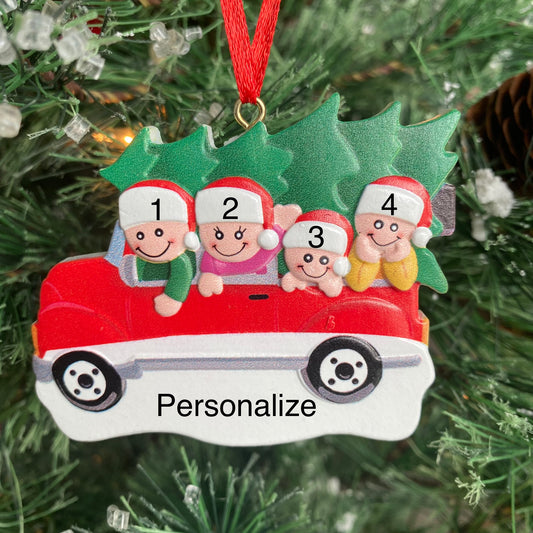 Family Christmas Tree Car Ornament (Clearance)