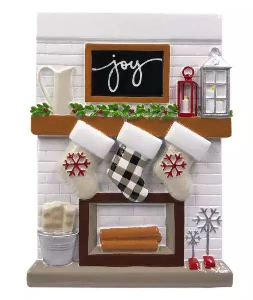 Stockings by the Fireplace family Ornament