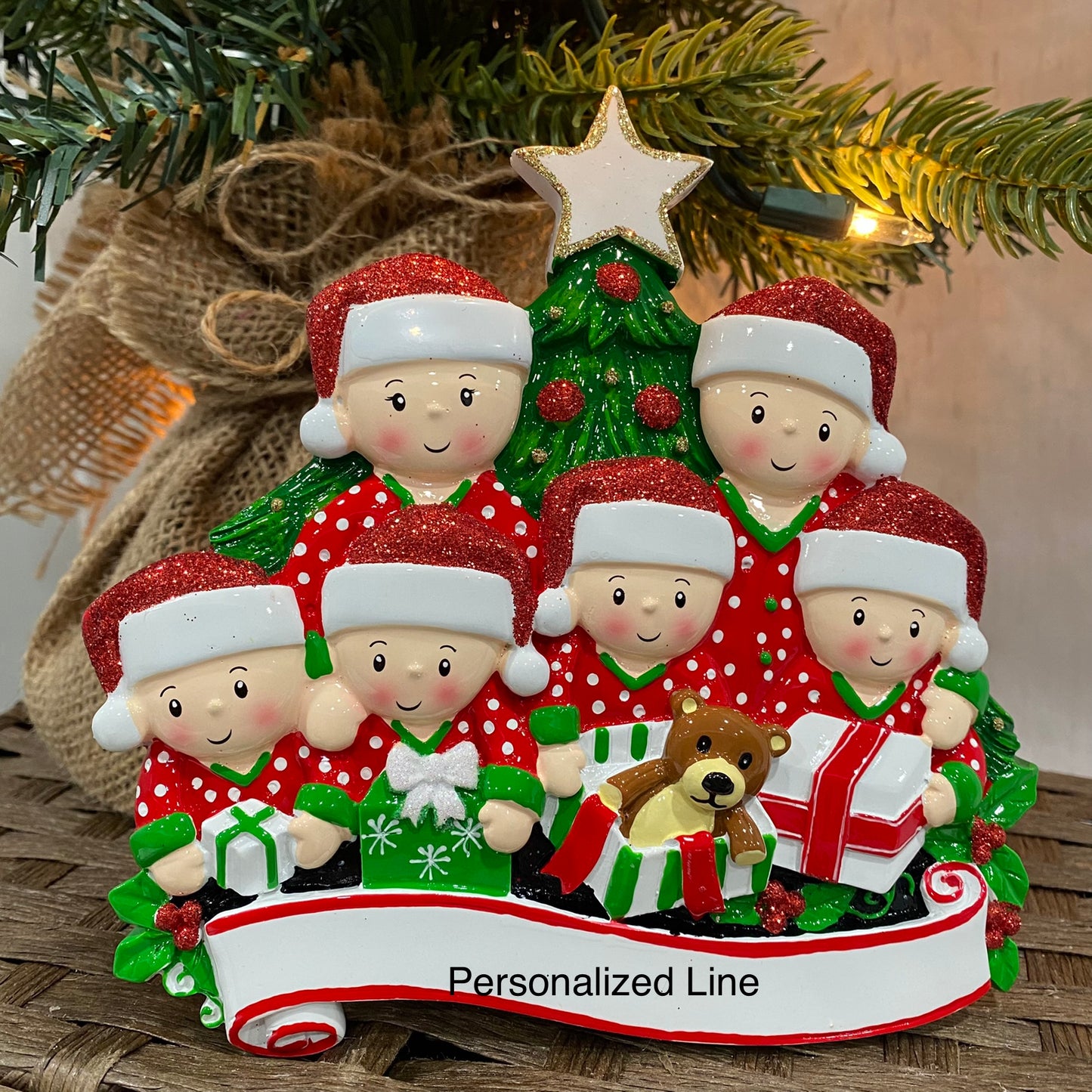 Christmas Family Holiday Decoration Family of 2 or 6